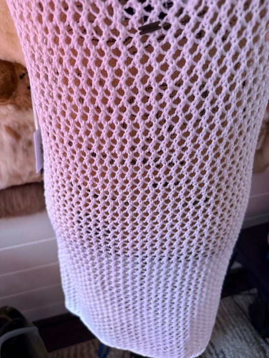 O'Neill White Crochet Pullover Swim Coverup Dress - Picture 7 of 10